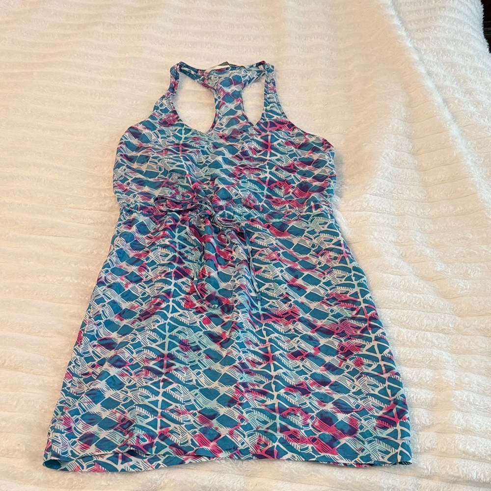 Colorful Patterned Halter Dress